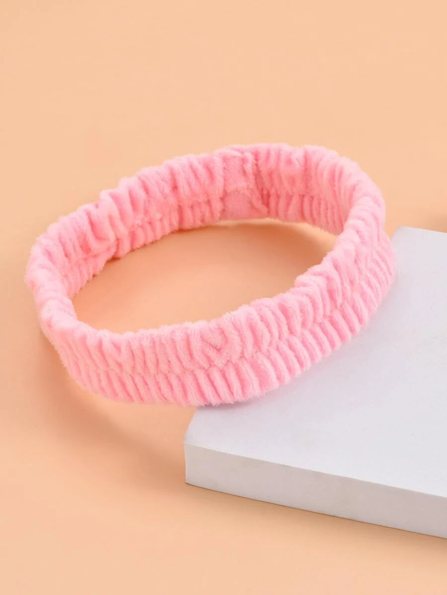 1pc Plain Bath Headband - Pink - View 1