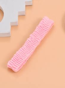 1pc Plain Bath Headband - Pink - View 2