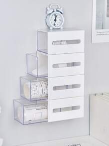 Hộp lưu trữ treo tường 1pc - trắng - Xem 1