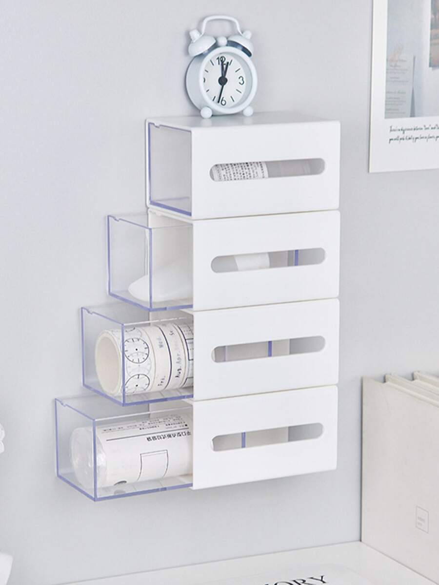 Hộp lưu trữ treo tường 1pc - trắng - Xem 1