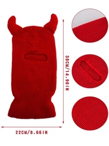 角裝飾巴拉克拉法帽帽子 - 紅色 - 查看 3