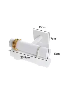 1pc Plain Jewelry Storage Rack, Bracelet Display Stand,  Bracelet Display Holder,  Bangle Holder,  Bangle Organization, Gift For Sun Travel Cool Back To School, Room Decor - White - View 3