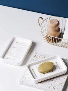 1入組雙層肥皂盒 - 白色 - 查看 6