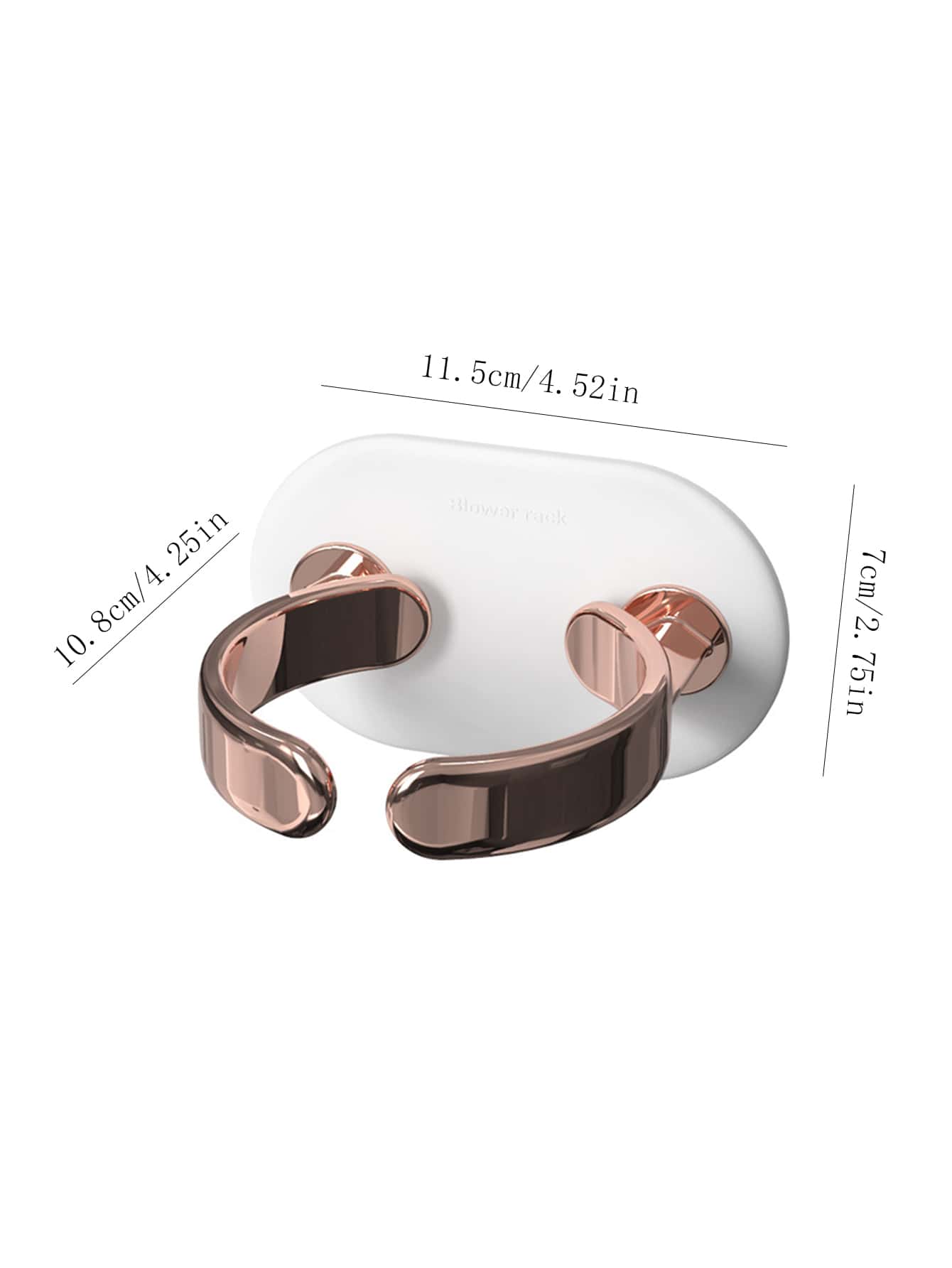 1pc Wall Mounted Random Color Hair Dryer Holder - Multicolor - View 3