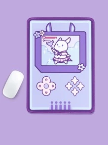 1 peça Mouse Pad Desenho Animado Padrão de Coelho - Roxo - Visão 5