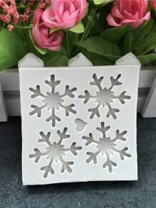 1个雪花硅胶翻糖模具，冬季蛋糕装饰，糖果制作用品，雪花巧克力装饰，派对蛋糕装饰，烘焙模具，情人节派对，家居装饰，家居礼品 - 淺灰色 - 查看 4