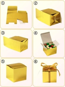 5pcs Metallic Gift Box - Gold - View 3