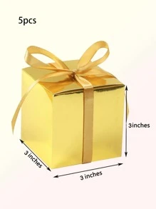 5pcs Metallic Gift Box - Gold - View 4