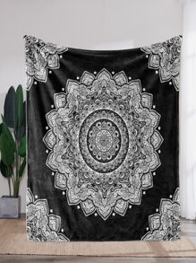 1 manta con diseño de Mandala, manta de tela de punto moderna para el hogar - Multicolor - Ver 1