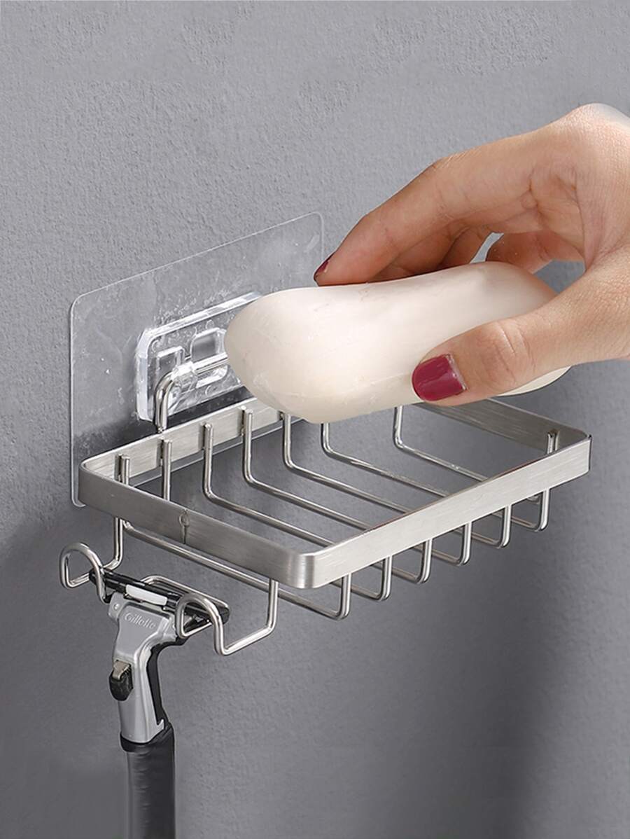 1 hộp đựng xà phòng bằng thép không gỉ trang trí phòng tắm mùa thu trở lại trường - Bạc - Xem 1
