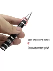 9pcs/Set Random Color Mini Aluminum Alloy Screwdriver, Creative Multipurpose Portable Replaceable Screwdriver Kit, Repair Tool, Tools For Men - Multicolor - View 3