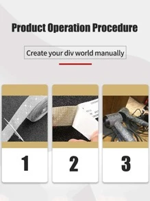 Rhinestone Car Decorative Sticker - Silver - View 3