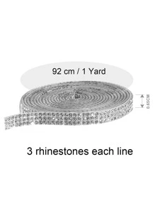 Rhinestone Car Decorative Sticker - Silver - View 5