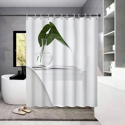 Leaf Print Shower Curtain