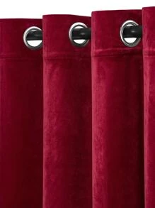 素色1片遮光窗簾 - 酒紅色 - 查看 6