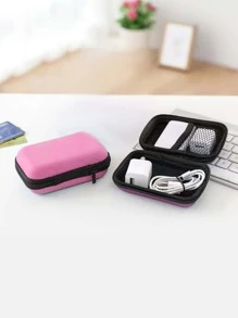 Túi lưu trữ cáp dữ liệu 1pc - Hồng - Xem 1