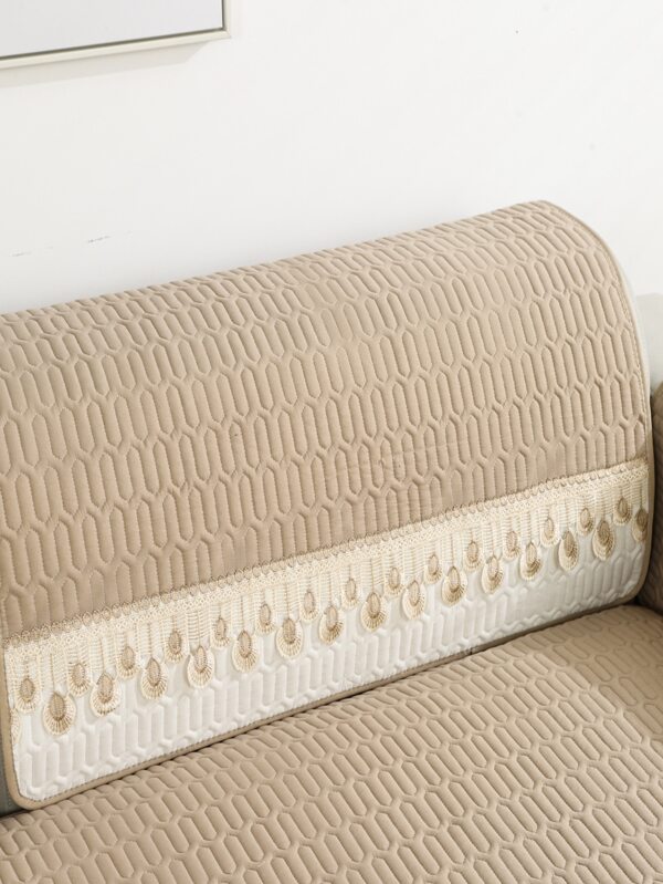 1pc Embroidery Detail Sofa Towel