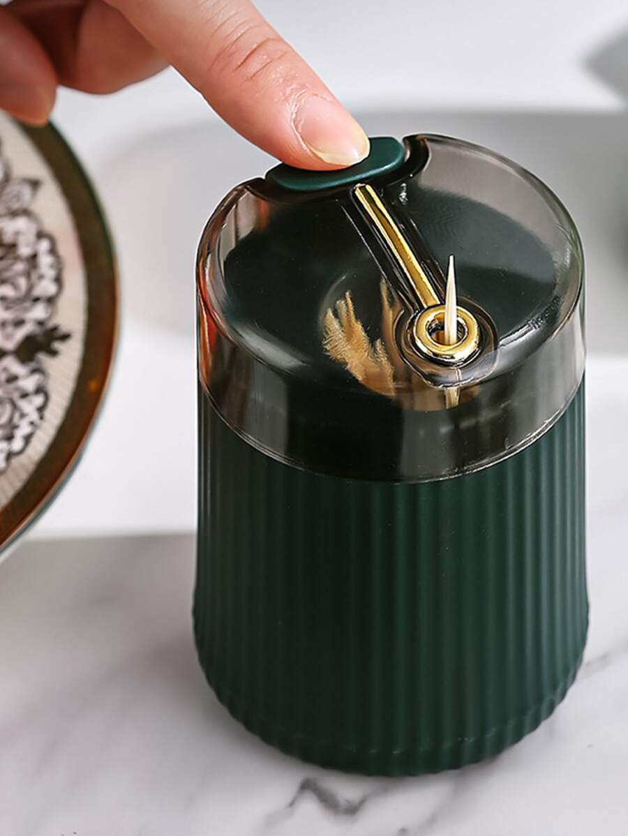 1pc PP Toothpick Holder, Creative Automatic Design Toothpick Dispenser, Toothpick Storage Organizer For Kitchen Restaurant Without Toothpicks - Multicolor - View 1