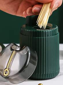 1pc PP Toothpick Holder, Creative Automatic Design Toothpick Dispenser, Toothpick Storage Organizer For Kitchen Restaurant Without Toothpicks - Multicolor - View 2