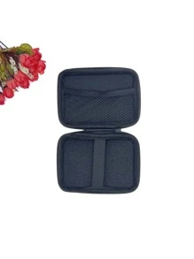 1入組兩面可戴卡通眼睛圖案數據綫收納袋 - 紅色 - 查看 4