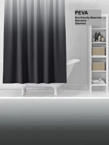 1pc Ombre Waterproof Shower Curtain - Dark Grey - View 5