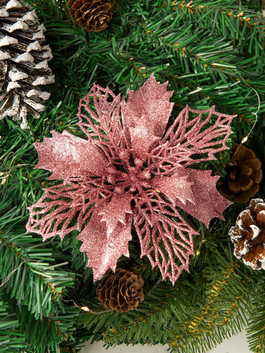 1pc Artificial Glitter Flower - Multicolor - View 1