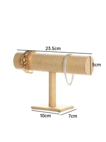 1pc T-Shaped Bracelet Display Rack,Bracelet Display Stand, Bracelet Display Holder, Bangle Holder, Bangle Organization - Brown - View 3