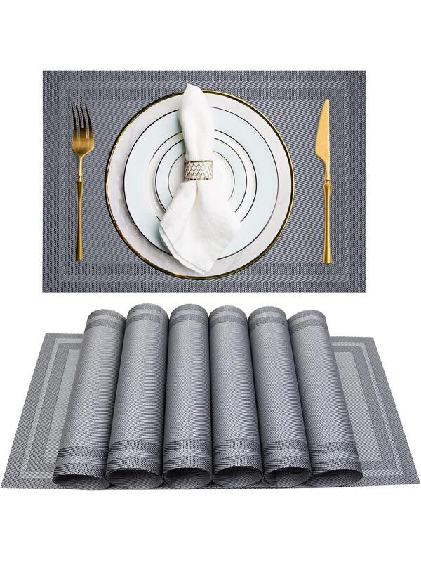 مفرش طاولة pvc بلاستيك حديث ألوان متباينة مستطيل الى أدوات مائدة طاولة قطعة واحدة