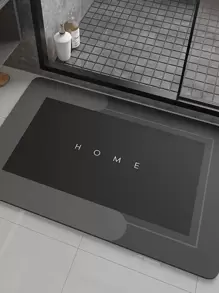 1 件字母图案防滑浴室地毯入口装饰浴室厨房装饰 - 彩色 - 查看 1