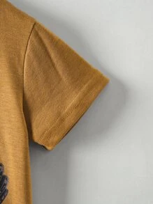 SHEIN Toddler Boys Car Print Tee - Brown - View 6