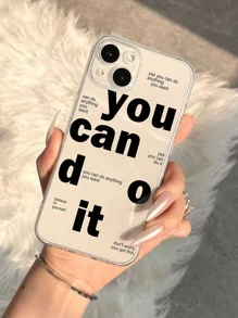 字母图案手机壳，兼容 15/15 Plus/15 Pro/15 Pro Max国际版，非国内版 - 黑與白 - 查看 2