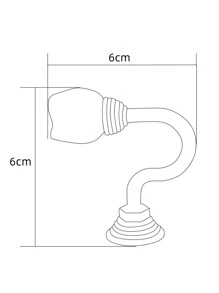 2 piezas Gancho de Cortina con diseño de flor - Bronce - Ver 6