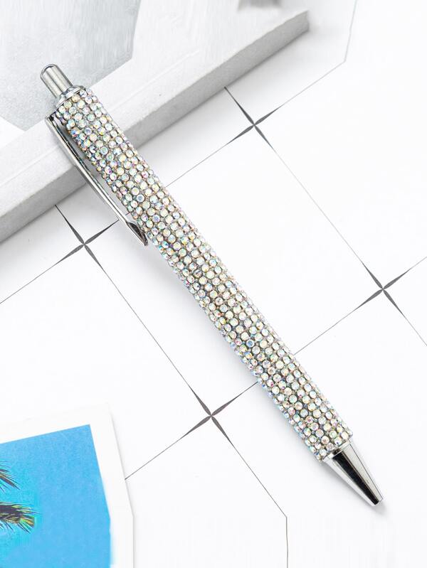 1pc Rhinestone Decor Ballpoint Pen