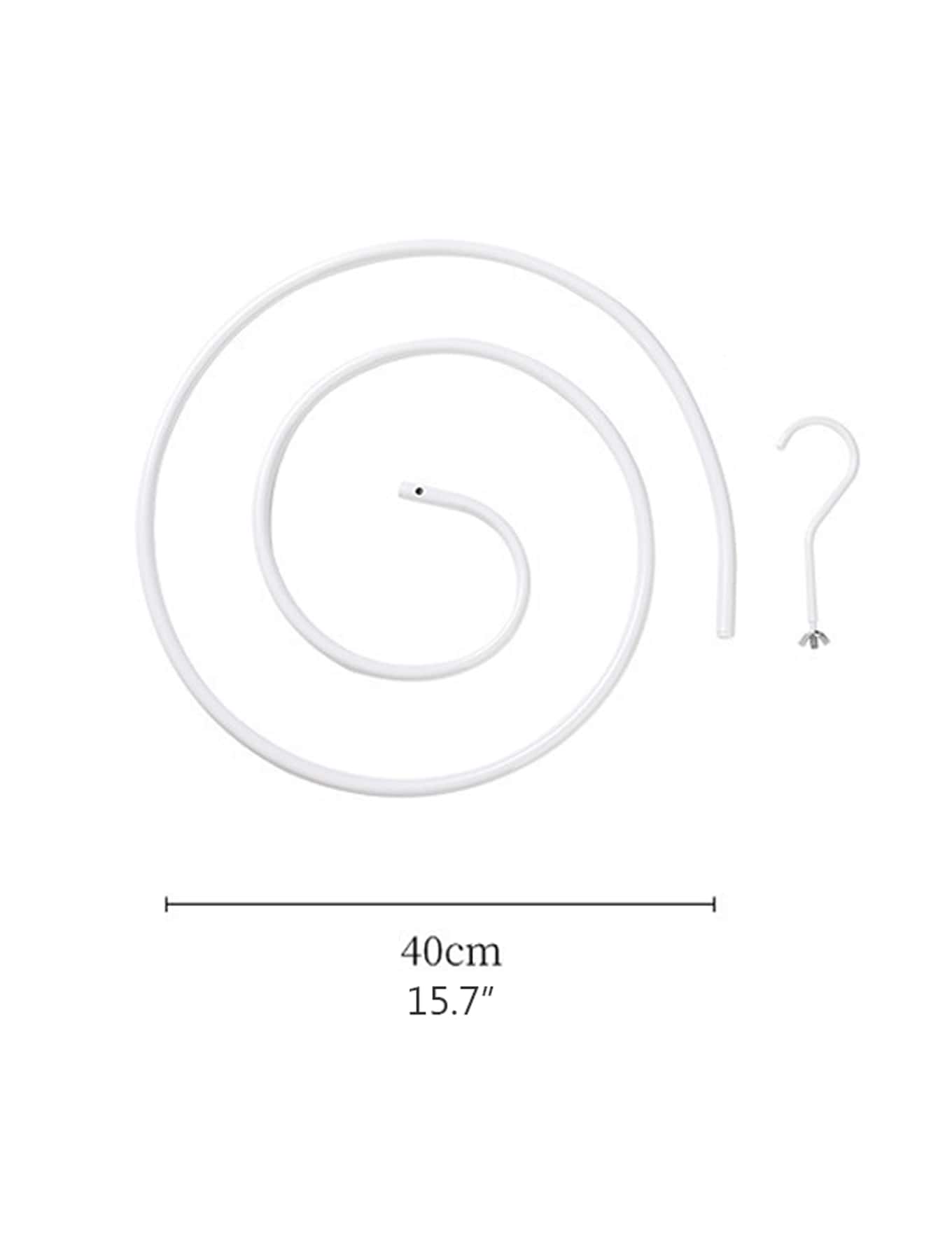 1pc Spiral Design Quilt Hanger, White Iron Large Bed Sheet Drying Rack