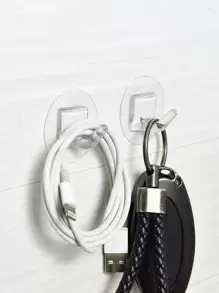 2 件/6 件/10 件透明免钻多功能粘性墙挂钩，适用于厨房、浴室、办公室 - 防水可拆卸挂钩，适用于卧室、客厅和家庭