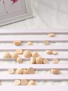 30入組圓形隨機裝飾工藝 - 卡其色 - 查看 3