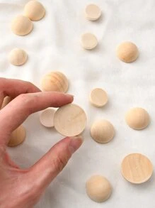 30入組圓形隨機裝飾工藝 - 卡其色 - 查看 5