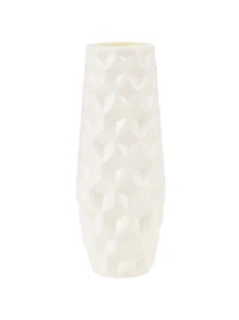1pc Plain Flower Vase Home Decor Room Decor Glass Vase - White - View 1