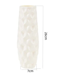 1pc Plain Flower Vase Home Decor Room Decor Glass Vase - White - View 4