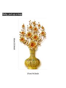 1入組花和花瓶圖案牆貼 - 彩色 - 查看 5