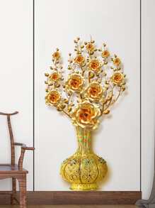 1入組花和花瓶圖案牆貼 - 彩色 - 查看 7