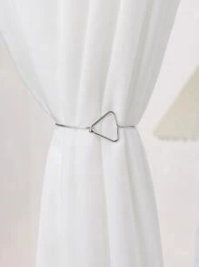 1入組幾何設計窗簾擋板 - 銀色 - 查看 1