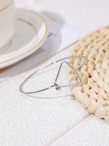 1入組幾何設計窗簾擋板 - 銀色 - 查看 2