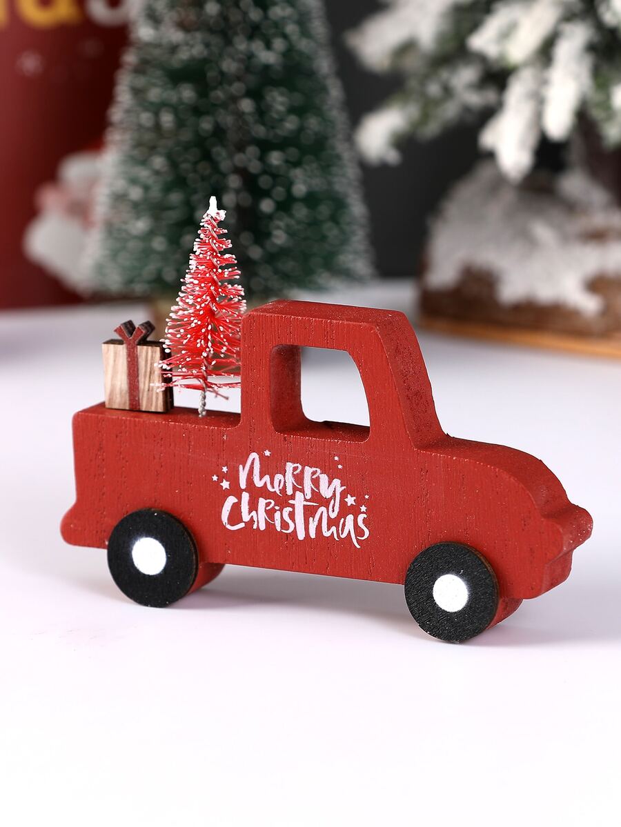 Decoración Navidad en forma de coche - Rojo - Ver 1