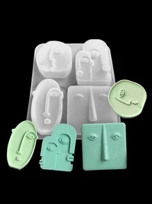 1pc Figure Shaped Candle Silicone Mold - White - View 2