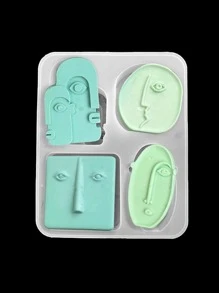 1pc Figure Shaped Candle Silicone Mold - White - View 3