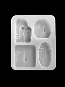 1pc Figure Shaped Candle Silicone Mold - White - View 4