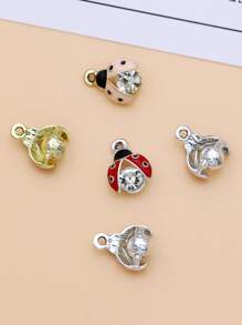 5 cái Rhinestone Trang Trí Nội Thất Bọ Rùa Tự Làm Mặt Dây Chuyền - Nhiều màu - Xem 2