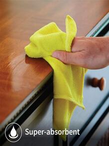 HYER KITCHEN Black Cleaning Microfiber Towel Set - Multiple Quantity Options Available,Kitchen,Bathroom,Home,Household Supplies