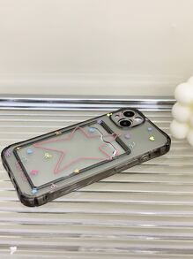 Star Pattern Card Slot Phone Case